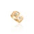 This is part of Chairish’s Fine Jewelry assortment. Star Cutout Diamond Band Ring Set in 18K Gold featuring natural...