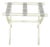 Gate House Ivory Contour Leg Wood Luggage Rack With 3 Petit Point Straps For Sale