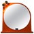 Metal Round Orange Illuminated Wall Mirror, Germany, 1970s For Sale - Image 7 of 7