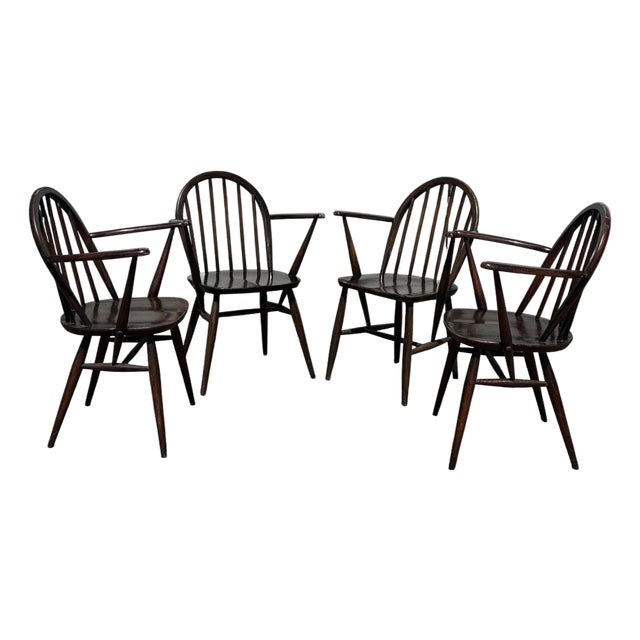 Vintage Windsor Dining Chairs from Ercol, 1960s, Set of 4 For Sale