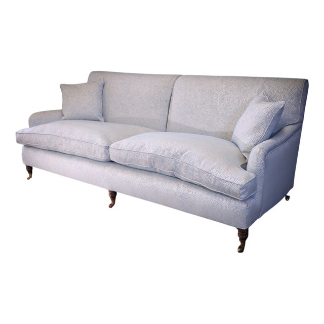 2-Seater Sofa from George Smith with Escale Ciel Blue Fabric from Jean Paul Gaultier, 2010s For Sale