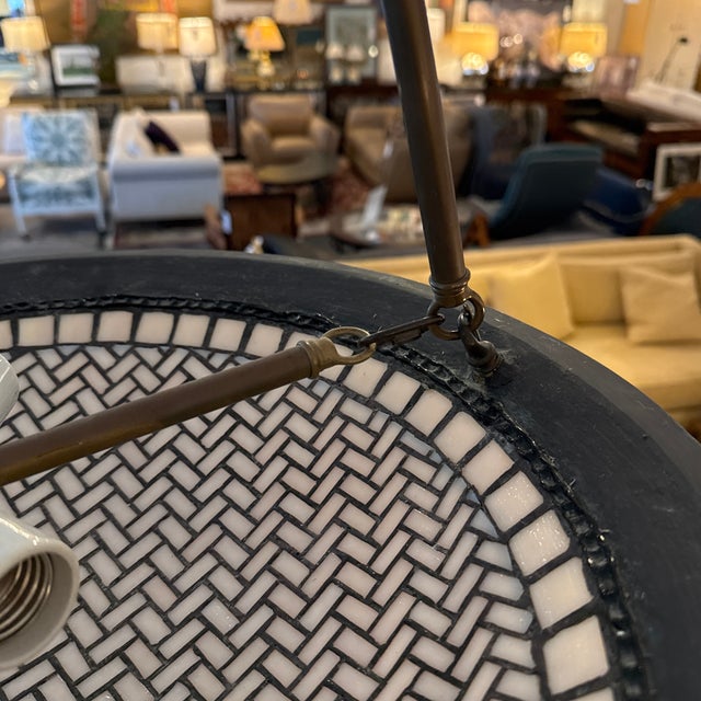 Hilliard Lamps Woven Dome Tiled Pendant For Sale - Image 11 of 12