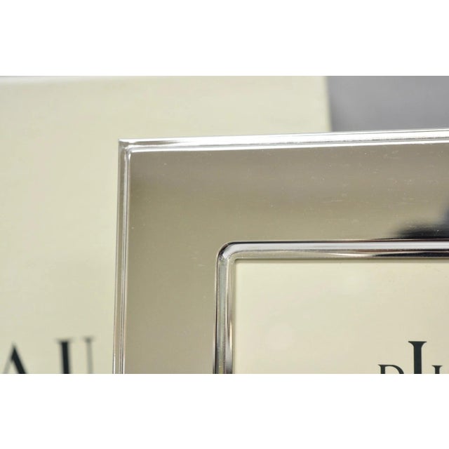 Late 20th Century Lauren Ralph Lauren Silver Plated Normandy Modern 5x7 Photo Picture Frame For Sale In Philadelphia - Image 6 of 15