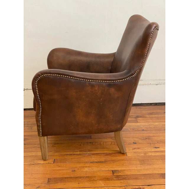 Timothy Oulton “Coffee Leather” Side Chair For Sale - Image 9 of 13