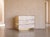 Abstract Arcana Mother-of-Pearl & Brass Three-Drawer Nightstand by House of Jaipur For Sale - Image 3 of 8