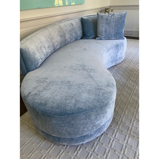 Burton James Modern Curve Couch With Pillows For Sale - Image 11 of 13