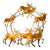 Vintage Brass & Copper Reindeer 15.5" Holiday Wreath For Sale