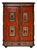 Hand-Painted Folk Armoire in Red, 1773 For Sale