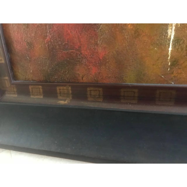 Textile Striking and Large Horizontal Contemporary Painting For Sale - Image 7 of 8