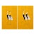 Japanese Crane Diptych, Oversized Gold Wall Art Collection, 32" X 48" For Sale