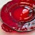 1960s Vintage 40th Anniversary Ruby Red Glass Handled Plate With Silver Floral Overlay, 13” For Sale - Image 5 of 9