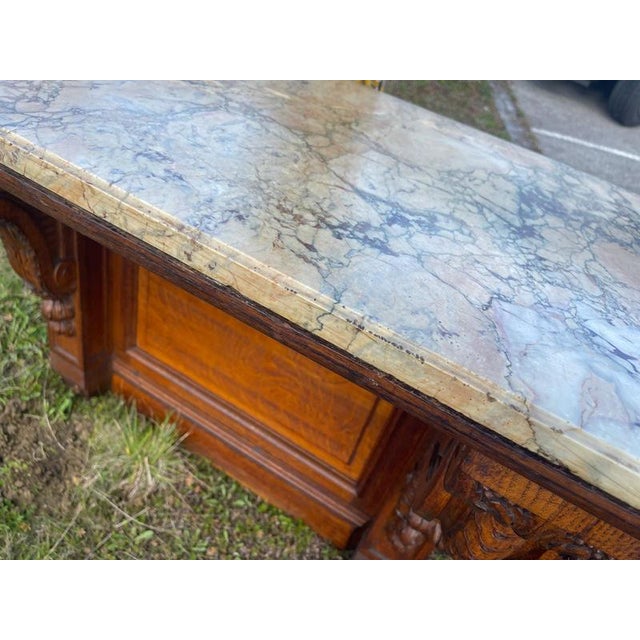 Wood Large Historicism Console Pedestal For Sale - Image 7 of 17