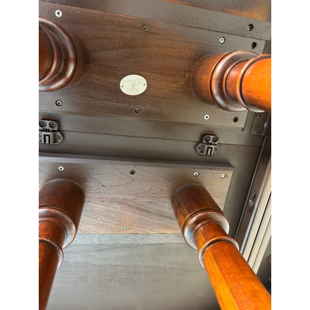 Vintage Neoclassical-Style “Palladian Collection” Round Cherrywood Dining Table by Baker Furniture For Sale - Image 9 of 12