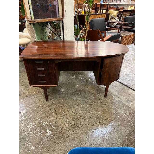 1950s Midcentury Rosewood Desk Plus Bookcases by Kai Kristiansen, 1950s, Made in Denmark For Sale - Image 5 of 15