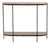 Modern Rounded Taupe Marble & Iron Console Table For Sale