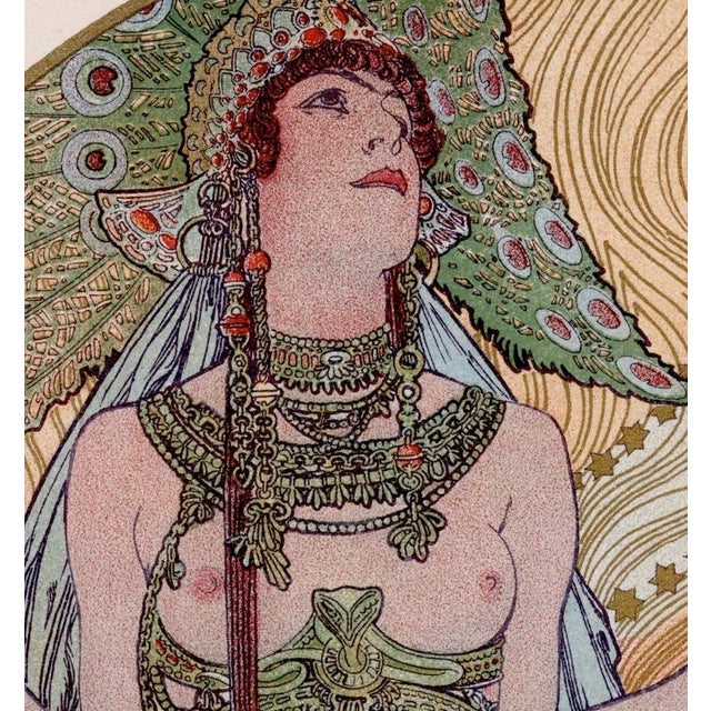 Late 19th Century Alphonse Mucha, Incantation (aka Salammbô), Nude, 1897, Lithograph on Paper For Sale - Image 5 of 11