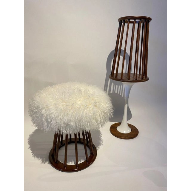 1960s Arthur Umanoff Walnut Spindle Mid-Century Side Table For Sale - Image 11 of 13