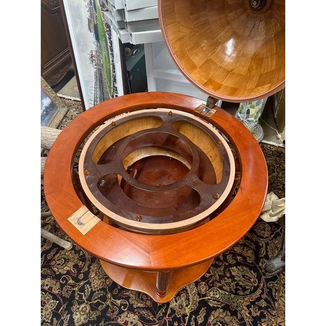 Vintage-Style Globe Bar Cart For Sale - Image 4 of 5