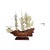 Impressive large-scale handcrafted wooden sailing ship model featuring an exceptionally detailed multi-masted design, warm...