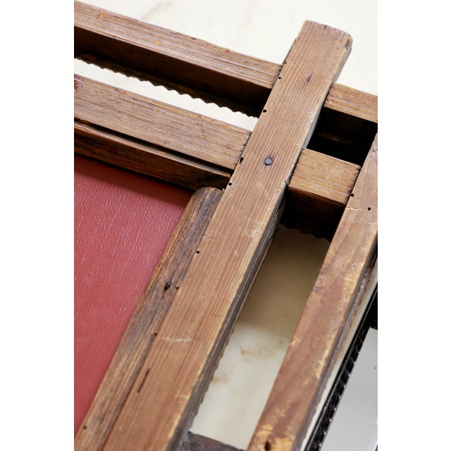 Antique Tramp Art Mirror, 1890s For Sale - Image 4 of 8