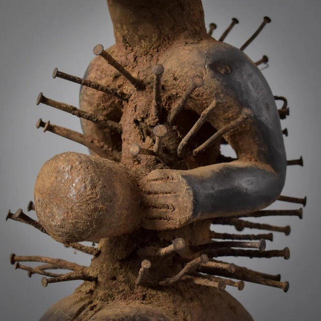 African Early 20th Century Ejagham Eket Power Fetish Headdress Nigeria For Sale - Image 3 of 11