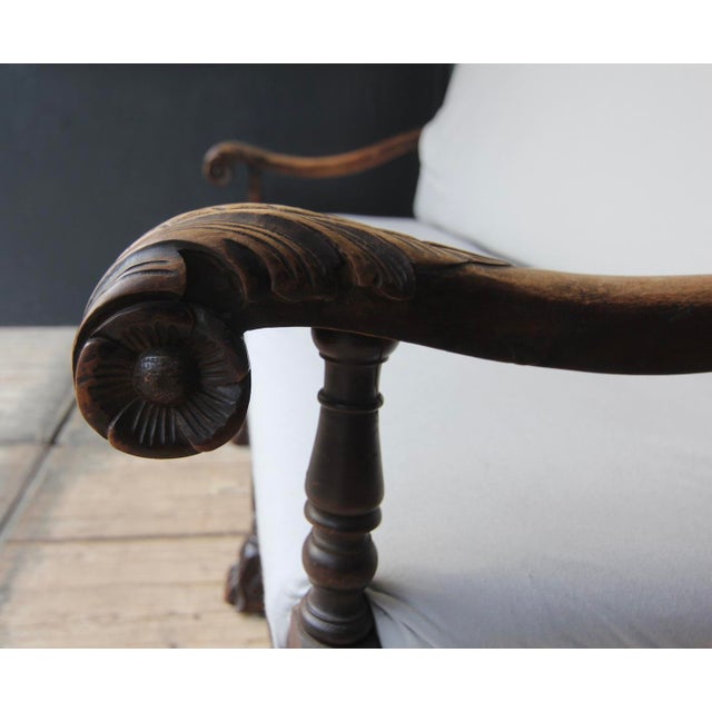 Antique German Carved Walnut Sofa For Sale - Image 10 of 18