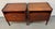 Elegant pair of mid-century modern walnut nightstands designed by Jens Risom, showcasing the designer’s signature balance...