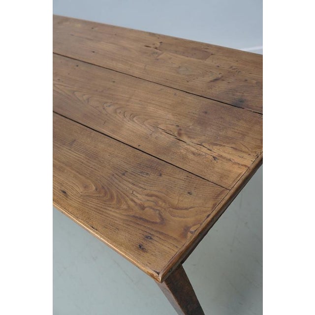 Large 19th Century French Rustic Elm Farmhouse Dining Table For Sale - Image 12 of 17