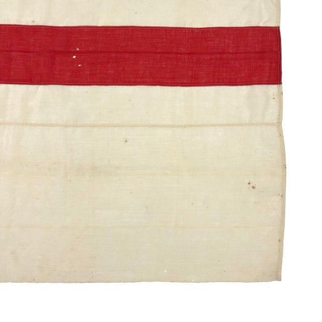 Textile Oversize Vintage Wool Union Jack Flag, British Royal Navy White Ensign For Sale - Image 7 of 8