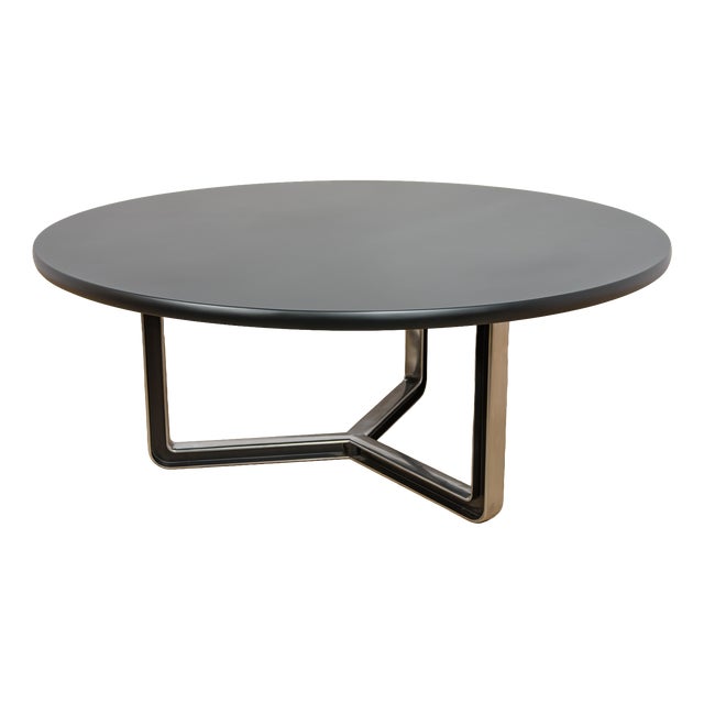 Mid-Century Round Conference Table from Tecno, Italy, 1970s For Sale