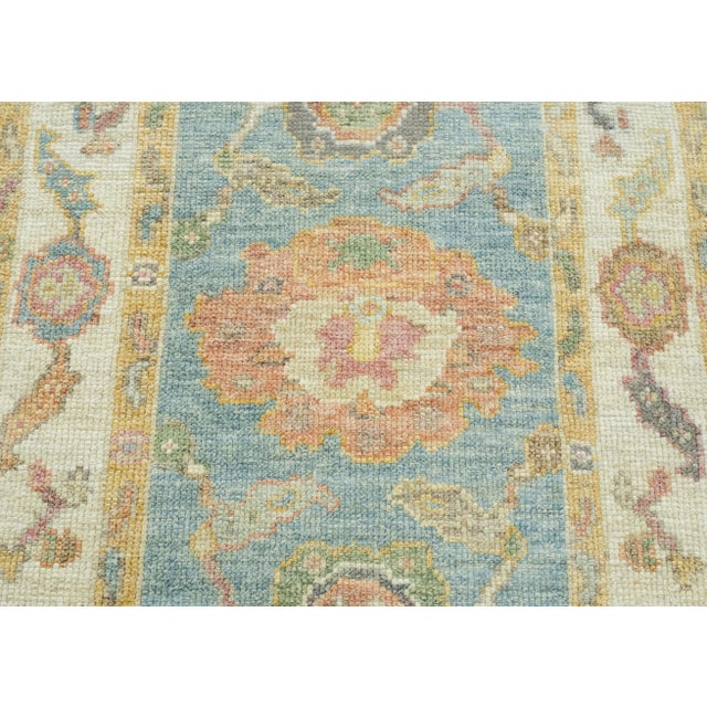Turkish Oushak Runner Rug 2'8" x 6'2" #17423 For Sale - Image 4 of 8