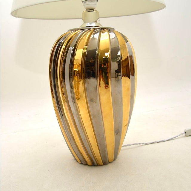 1970s Vintage Italian Ceramic Table Lamps, 1970, Set of 2 For Sale - Image 5 of 8