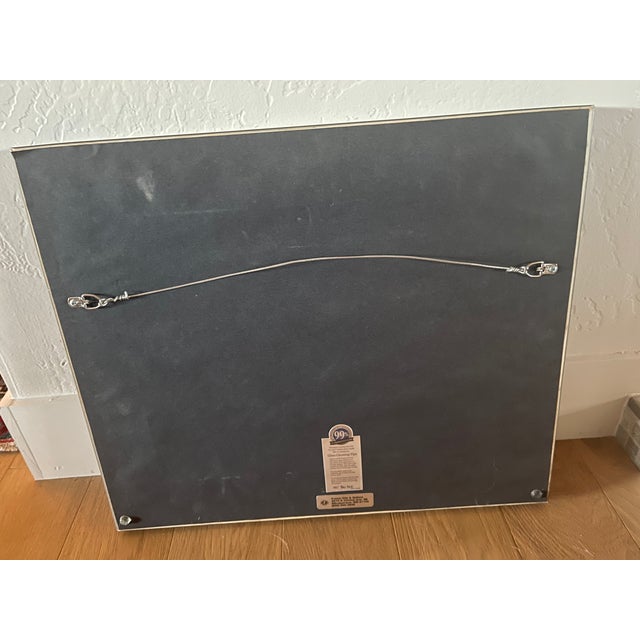 Early 20th Century Vintage Matsuoka Eikyu (1881 - 1938) Japanese Woodblock Print Manazuru, Izu Province With Larson Juhl Wood Frame For Sale - Image 5 of 5