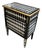 1990s Harlequin Black and Off White Diamond Checkered Chest of Drawers For Sale