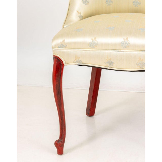 Floral Silk Upholstered Chairs, 2 For Sale - Image 4 of 7