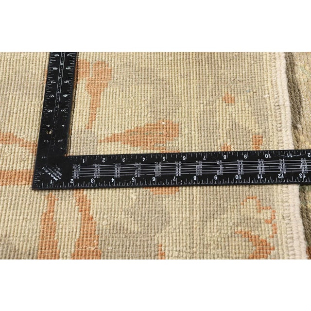 Textile Vintage Modern Turkish Oushak Rug - 09'11 X 13'02 For Sale - Image 7 of 10