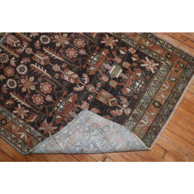 Brown Antique Persian Malayer Wide Runner rug no.j3360 For Sale - Image 12 of 12
