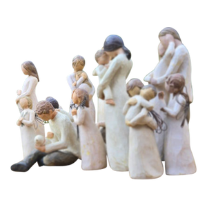 Willow Tree Style Family Figurine Collection – Sculptural Figures of Love, Family & Compassion