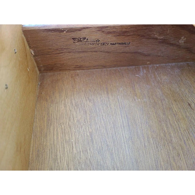 Mid-Century Modern American of Martinsville Side End Tables Nightstands Wicker Faux Bamboo - Set of 2 For Sale - Image 11 of 12