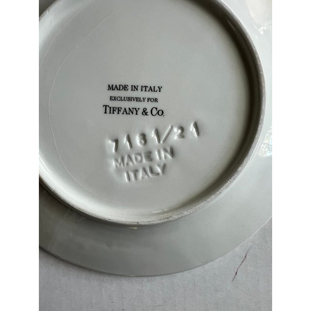Tiffany and Co. 1990s Tiffany & Co. White Garland Dessert/Salad Plates For Sale - Image 4 of 9