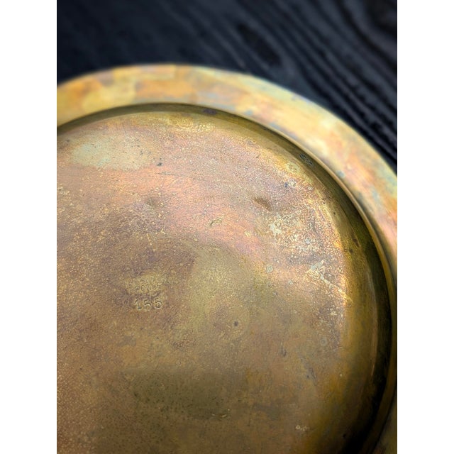 Mid-Century Modern Danish Bronze Vide Poche with Engraved Mermaid and Dolphin Motif, 1930s For Sale - Image 6 of 10