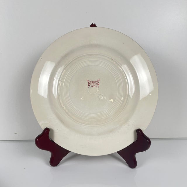 Vintage Terre De Fer Dinner Plates from KG Lunéville, 1800s, Set of 4 For Sale - Image 4 of 16