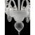 Modern Venetian Murano Glass Chandelier in Transparent and White Tones With Silver Leaf For Sale - Image 6 of 6