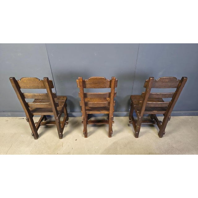 Vintage Brutalist Dining Chairs, 1960s, Set of 6 For Sale - Image 6 of 14