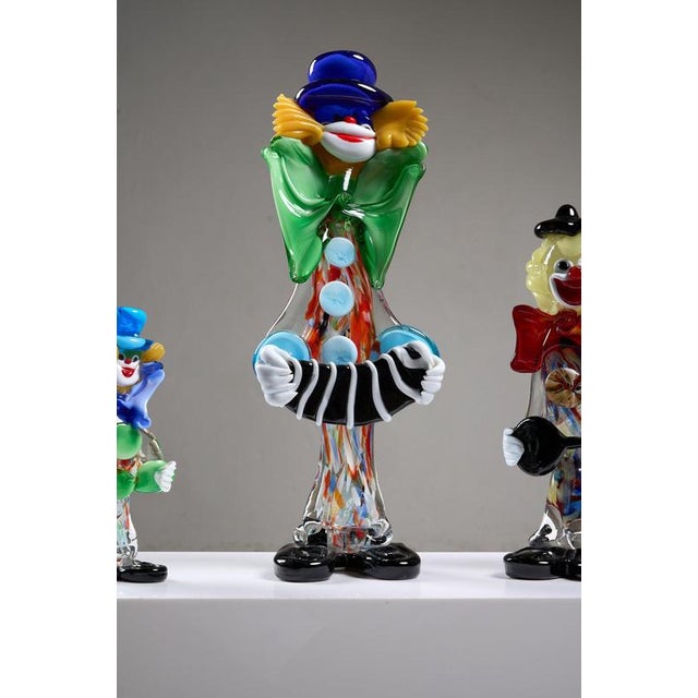 Green Mid-Century Murano Glass Clowns Figurines, 1950s, Set of 5 For Sale - Image 8 of 18