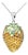 Late 20th Century 14K White Gold Orange Citrine Tsavorite Strawberry Pendant Necklace For Sale