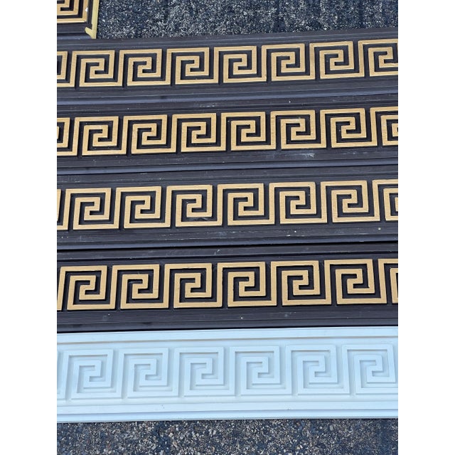 Ebony Vintage MCM Greek Key Grieze Decorative Molding For Sale - Image 8 of 12