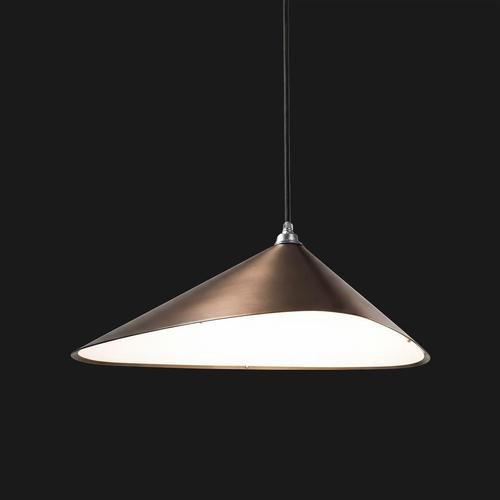 Emily i pendant in steel with dark bronze finish by moss objects. Dimensions: w 35 x d 50 x h 18 cm. Materials: steel,...