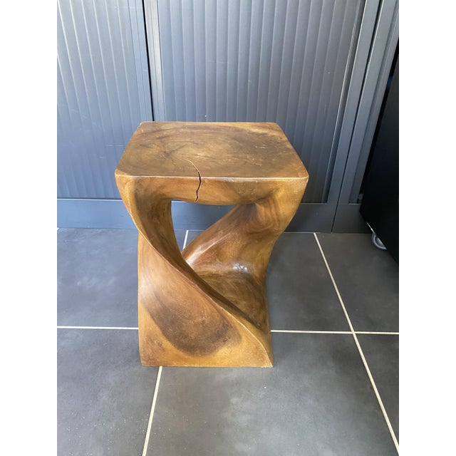 N1 Stool in Raw Walnut Wood, 1970 For Sale - Image 10 of 17