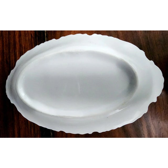 Beautiful Bavarian Vintage Fine Porcelain Lattice Border Octagonal Plate For Sale - Image 9 of 11